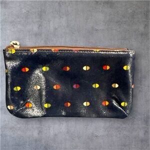 Fossil coated canvas zipper pouch 7” x 4”